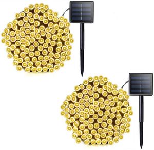 Luzes solares de corda 20 pacote Luzes de natal 72ft 22m 200 LED LUZLING SOLAR LIGHTING SARRY Iluminação à prova d'água Luzes de cordas externas