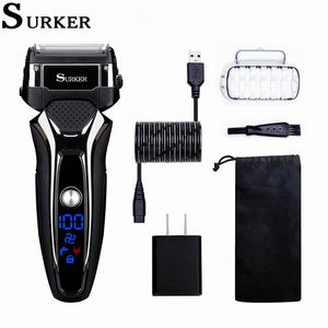 Surker rscx-9008 barbeador elétrico para homens impermeável barbeação sem fio USB rápido recarregável máquina de barbear Rasoio Elettrico