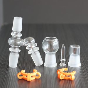 8 Estilo Recuperação de cinzas de cinzas para vidro Bong Hookahs 45 90 graus 14mm adaptador masculino feminino com equipamento Keck Clip Dab