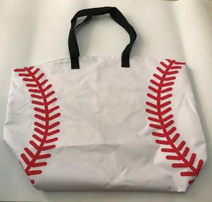 9 estilos de Nova bolsa para compras de beisebol bolsa Tote Sacos de Desporto Moda Softball Bolsa de Futebol Futebol Basquete Cotton Canvas Tote Bag