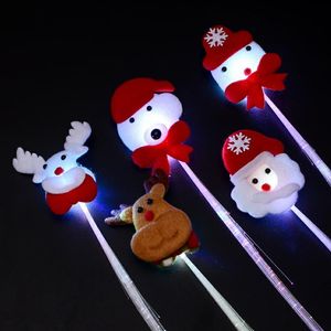 クリスマスバタフライフラッシュ光ファイバー偽編み髪の編組ストールLEDレイブおもちゃ