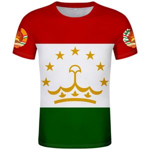 TADSCHIKISTAN T-Shirt DIY kostenlos nach Maß Name Nummer T-Shirt Nation Flagge TJ Tadschikistan Land College Fotodruck Text 0 Kleidung