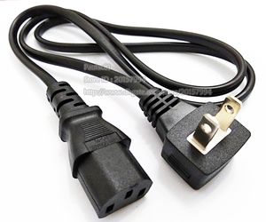 Power Adapter Cord Angled Japan JP 2pin Male Plug to IEC 320 C13 Female Portable Conversion Power Cable 1M/2PCS