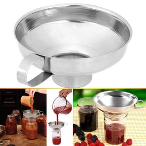 Canning Funnel Stainless Steel Wide Mouth Funnel Hopper Filter Kitchen Cooking Tools