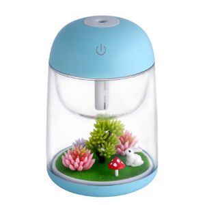 180ml Micro Landscape Umidificatore Luce notturna Umidificatori USB ad ultrasuoni Mist Maker Mini Purificatore d'aria Decorazioni per ufficio RRA2824-6