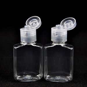 20 ml di bottiglia vuota in plastica trasparente con berretto a flip piccoli balette di contenitori da viaggio da viaggio per emulsione gel doccia campione estetico