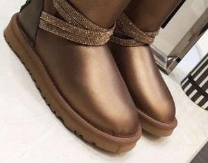 مصمم- أحذية الشتاء التمهيد الجلود bootdesigner WGG المرأة الأحذية الكلاسيكية طويل القامة