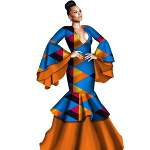 Frauen Afrikanische Kleidung Langes Kleid Frauen Robe Afrikanischen Kleid Neue Ankunft 2019 Frauen Plus Größe Baumwolle Party Kleid xs-6xl WY2810