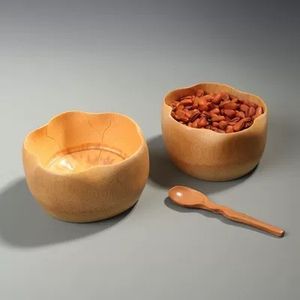 Ciotola di bambù fatta a mano per mescolare insalata, zuppa di cibo, riso, ciotole per bambini, utensili creativi in legno, pentole giapponesi decorative preferite