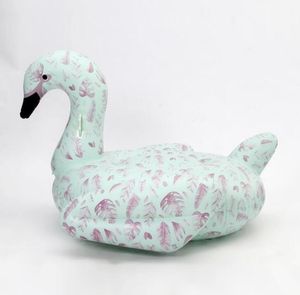 new design cartoon print inflatable swan flamingo mattress floats for kids adult beach swim pool toy hot sale floating water party seat ring