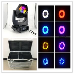 2 Stück mit Flightcase 80W Strahl LED Moving Head Licht Lyre Led Doppelprisma Sharpy Beam Spot Moving Head DMX 512 Hochzeit Party