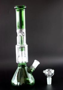 Big Glass Beaker Bongs Hookahs 13 Inch Tall Double 4-Arms Tree Perc Water Pipes Bong Ice Pinch Dab Oil Rigs With Diffused Downstem