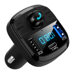 BT29 Car charger Wireless Bluetooth5.0 U Disk TF Card LCD Handsfree Car MP3 Player FM Modulator Cars Accessories