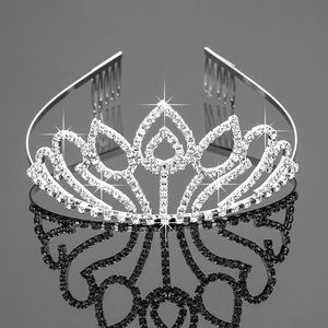 Bridal Tiaras With Rhinestones Wedding Jewelry Girls Headpieces Birthday Party Performance Pageant Crystal Crowns Wedding Accessories BW-ZH045