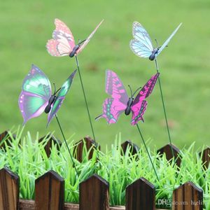 Lovely Butterfly On Sticks Home Decor Garden Vase Art Lawn Craft Decoration I