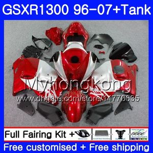 Kropp för Suzuki GSX R1300 GSXR1300 96 02 03 04 05 06 07 Röd Silvery 333HM.69 GSXR 1300 Hayabusa 1996 2003 2003 2004 2005 2006 2007 FAIRING