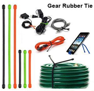 Original Gear Tie, Assorted Color Size Reusable Rubber Twist Tie Cable for Home Garden Outdoor Multi-USE Twine Binding Fixing Tool