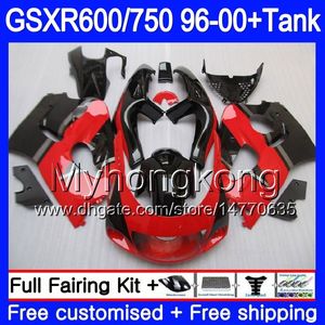 Ciało + zbiornik do Suzuki Srad Factory Red Black GSXR 750 600 GSXR600 96 97 98 99 00 291HM.9 GSXR-600 GSXR750 1996 1997 1998 1999 2000 Owalnia