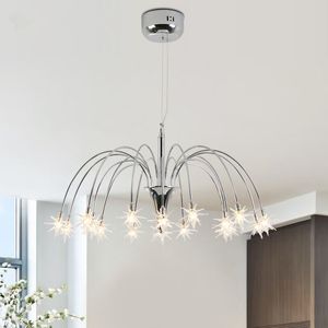 Chrome Led Lamp Modern Design Chandeliers For Living Room Bedroom Kitchen Foyer Light Fixtures Lustre Decor Home Lighting G4 Bulb
