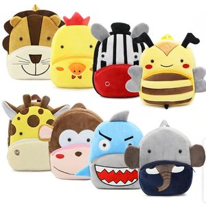 30style Crianças Stuffed Plush Backpack criança Animal dos desenhos animados Mochilas Kindergarten Schoolbag Baby Unicorn armazenamento Tiger Bags GGA3527