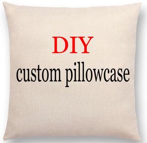 Custom Pillowcase Photo Or Pattern For Car Chair Sofa Pillow Cover Linen Cotton Pillow Cases Cushions Home Textil Printed Decor