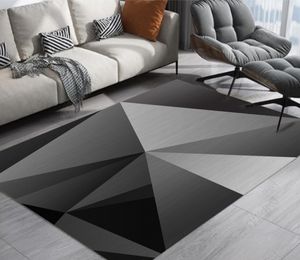 Adesivo per pavimenti 3D personalizzato Geometria triangolo grigio Bagno Camera da letto Vinile Murale Carta da parati impermeabile in PVC Pittura moderna