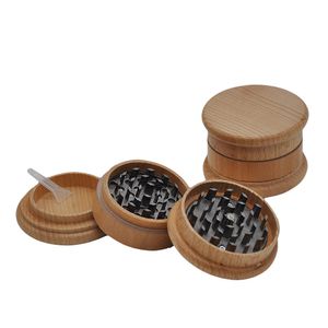 TOPPUFF CNC Denti Legno Herb Grinder Tobacco Spice Hand Muller 3 Layer Diametro 65mm Commercio all'ingrosso