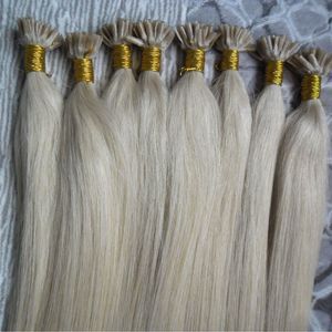 Wskazówka przedłużanie włosów Proste 100g Fusion Hair Extensions Extensions Prosta maszyna Made Remy Keratin Pre Bonded Ludzki Włosy