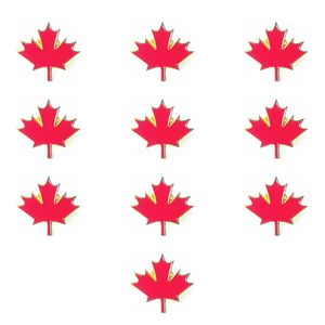 Bettercraft 100pcs Canad￡ Brochs Canadian Country Brochs Red Maple Lock Pins Enamelo hecho de metal