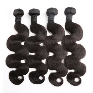 Greatremy 100% Indian Hair Extensions Unprocessed Human 8"-30" Hair Weft Weave Brazilian Peruvian Body Wave Natural Color Virgin Hair 4pcs