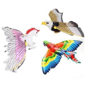 Kids Birthday Party Favors Novelty Simulation Electric Flying Eagle Parrot Hanging Wire Flapping Wing Unicorn Model Rotate gift presents