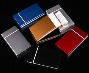 Thin Fashion Pipes Creative Personality Cigaret Case Slim Metal Slider Cigarette Box Aluminum Gift Box Cigarette Holder GB282