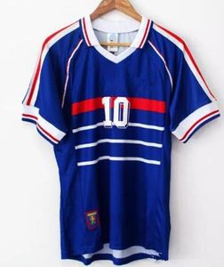 10 ZIDANE 1998 RETRO VINTAGE 2006 2010 HENRY MAILLOT DE FOOT Thailandia Maglie da calcio di qualità uniformi Maglie da calcio Camicia da uomo