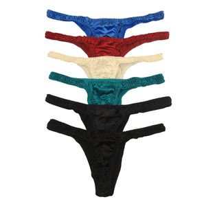 Womens Thong Panties 100% Silk Natural 6 pares em um pacote Tamanho US S M L XL XXL