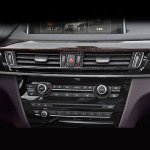 Carbon Fiber Styling Car Console Console Кондиционер Выпускные Украшения Обложка Наклейка Наклейка для BMW X5 E70 F15 X6 E71 F16 Авто Аксессуары