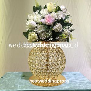 Novo estilo bela flor alta está claro centro de mesa de casamento de cristal centrais decoração decor0695
