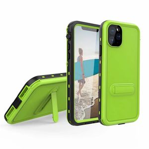 Capas de celular à prova d'água para iPhone11 PRO MAX 6,5 polegadas à prova de choque Redpepper Dot com suporte Cor pura capa traseira