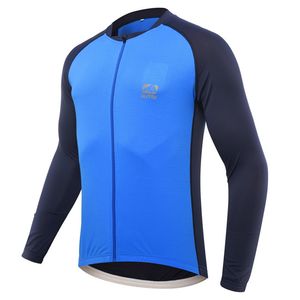 OUTTO Bisiklet Jersey Uzun Kollu Yaz Bahar Nefes Hızlı Kuru erkek Gömlek Bisiklet Giyim Ciclismo Mavi / Turuncu 3 renkler