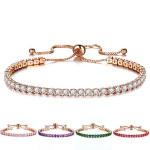 cl18 mode hochzeit kette armbänder für frauen rose gold silber farbe zirkonia charme armband armreifen schmuck