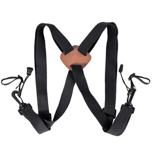 Adjustable Double Shoulder Binoculars Harness Strap for Camera - Black