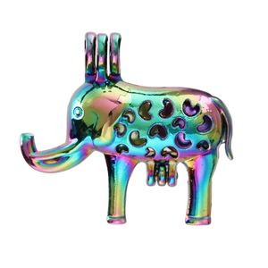 Regenbogenfarbener kreativer Elefanten-Perlenkäfig-Anhänger für Aroma-Parfüm-Diffusor-Medaillons, ätherisches Öl, Halskettenherstellung