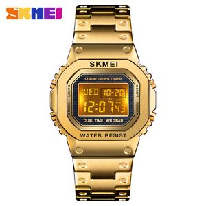2019 SKMEI Relogio Masculino 1456 Men Electronic Digital Watch Chronograph Clock Dual Time Display Sport Watch Male Wristwatch