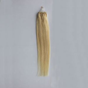 Brazylijski Prosta Mikro Pętla Ring Hair Extension 100g Remy Micro Bead Hair Extensions 1g / Strand Micro Link Human Fryzura Salon