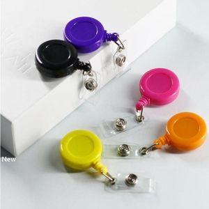 Cartão de identificação de corredor retrátil Bobina de suporte de crachá com clipe Manter chave Chaveiro Keychain Anel Reels IIA10