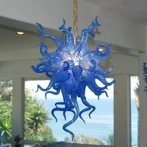 Pendant Lamps Small Ocean Blue Bedroom Art Deco Lighting Pendant-Lights Christmas Hand Blown Glass American Style Chandelier