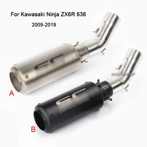 Для Kawasaki Ninja ZX6R ZX636 2009-2019 Выхлопная труба глушителя, соединительная средняя труба