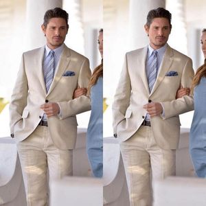 ファッションベージュグロールタキシードノッチラペル新郎結婚式タキシード優秀な男性正式ブレザープロムジャケットスーツ（ジャケット+パンツ+ネクタイ）1280