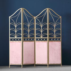 Openwork Screen Ins wind net red Room Dividers folding movable partition wall light luxury small house type imitation push-pull Screens