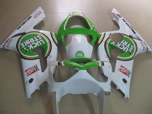 KAWASAKI Ninja için enjeksiyon kalıp Fairing kiti ZX6R 03 04 ZX 6R 2003 2004 ZX-6R 636 Yeşil beyaz ABS Kaporta Seti SD95