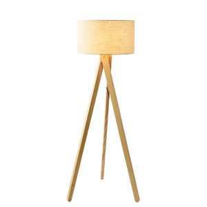 Nordiska vertikala golvlampor Creative Designer Log Living Room Stand Lamp Enkel stil Studilampa Stående trägollamlampa 110-240V